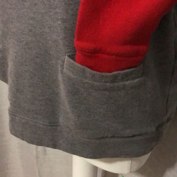 VS PINK-University Line 1/4 Zip Sweatshirt-Gray/Red-Sz xs-EUC-Bling - Picture 6 of 14